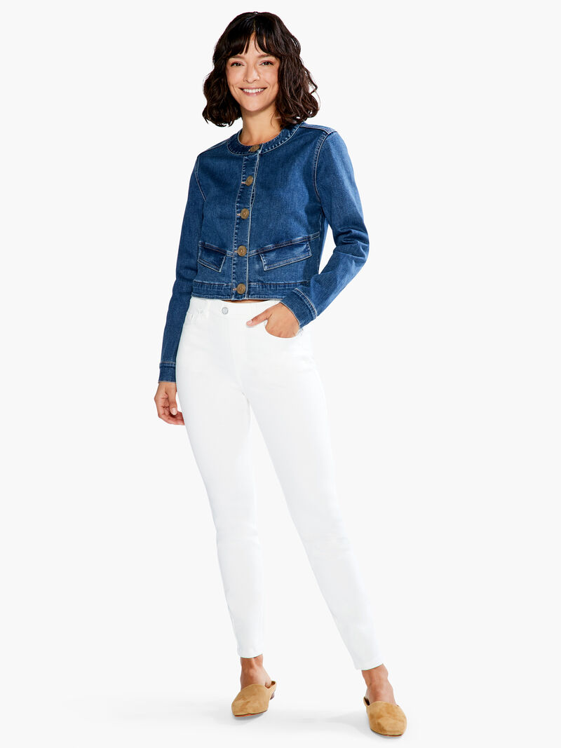 Woman Wears Top It Off Denim Jacket image number 4