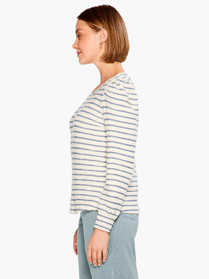 Woman Wears Striped Oceanus Top image number 1