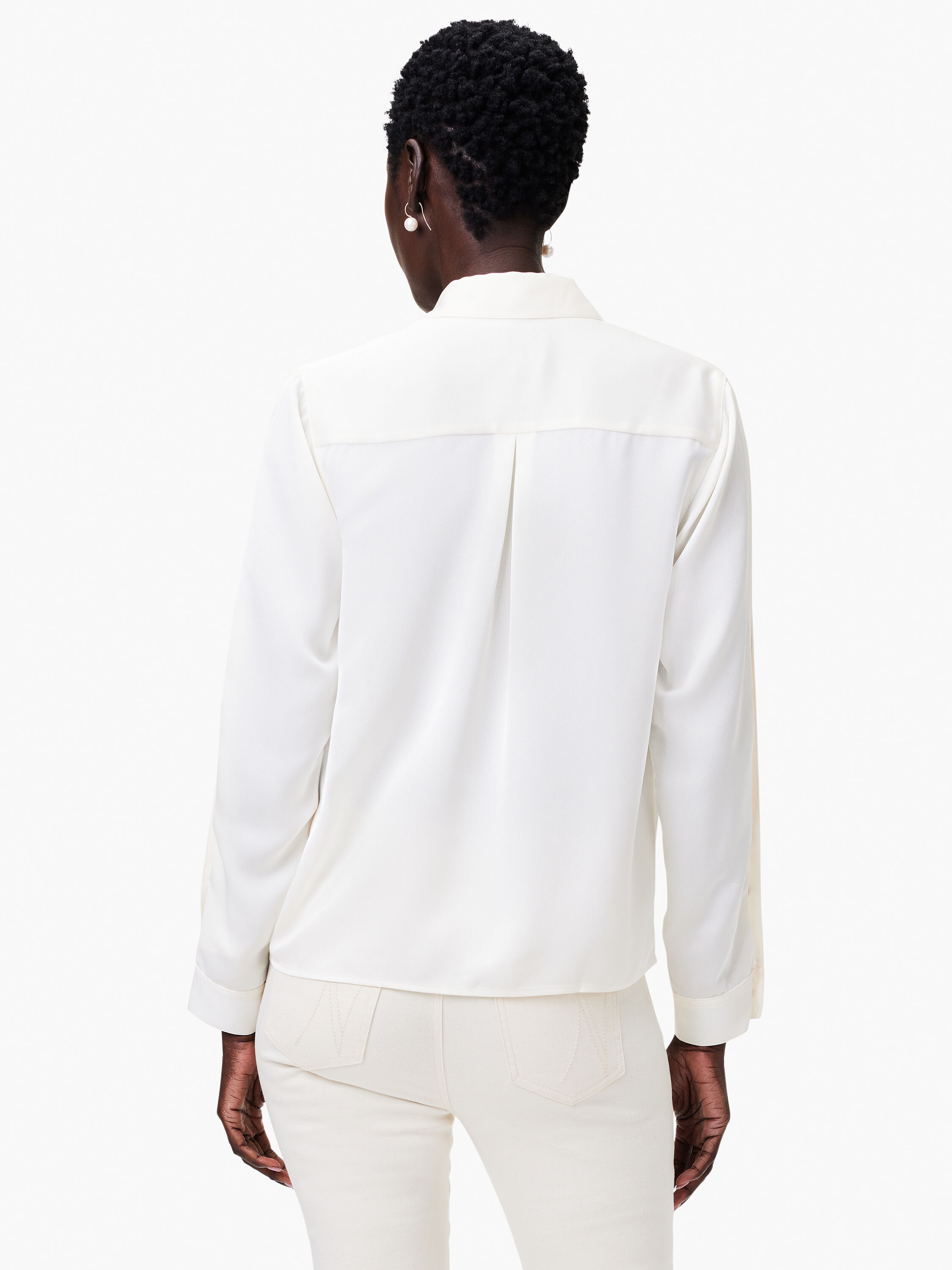 Satin Chiffon Shirt | NIC+ZOE
