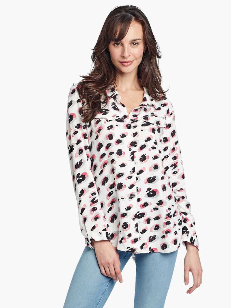 Woman Wears Spotted Shirt image number 0