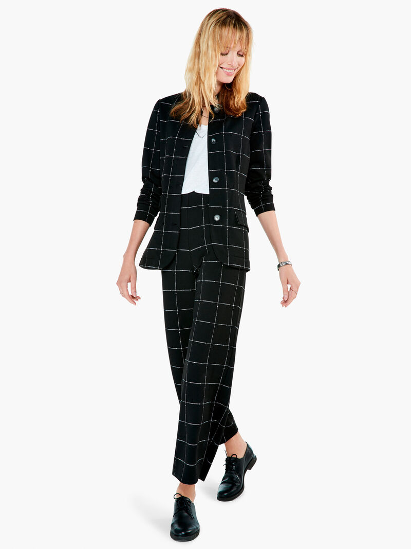 Woman Wears Etched Plaid Jacket image number 4