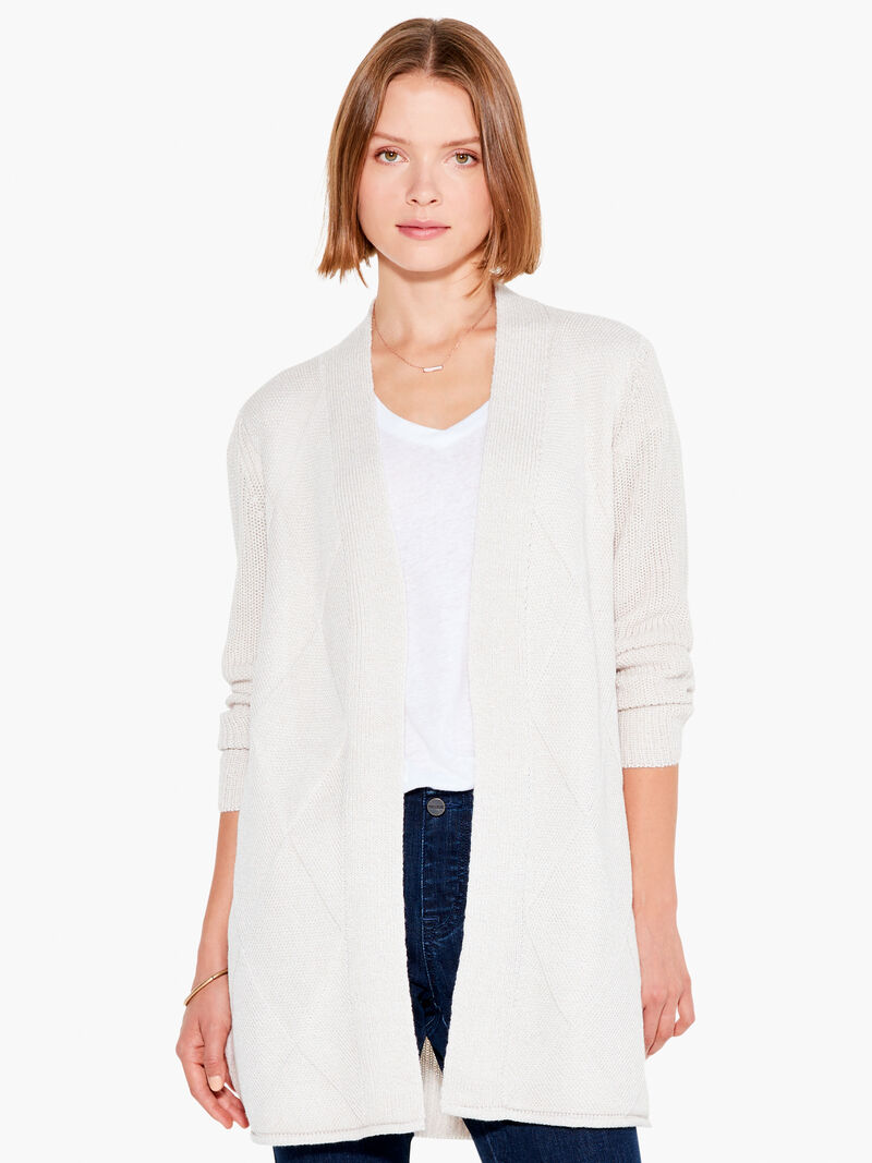 Woman Wears Subtle Stitch Cardigan image number 0