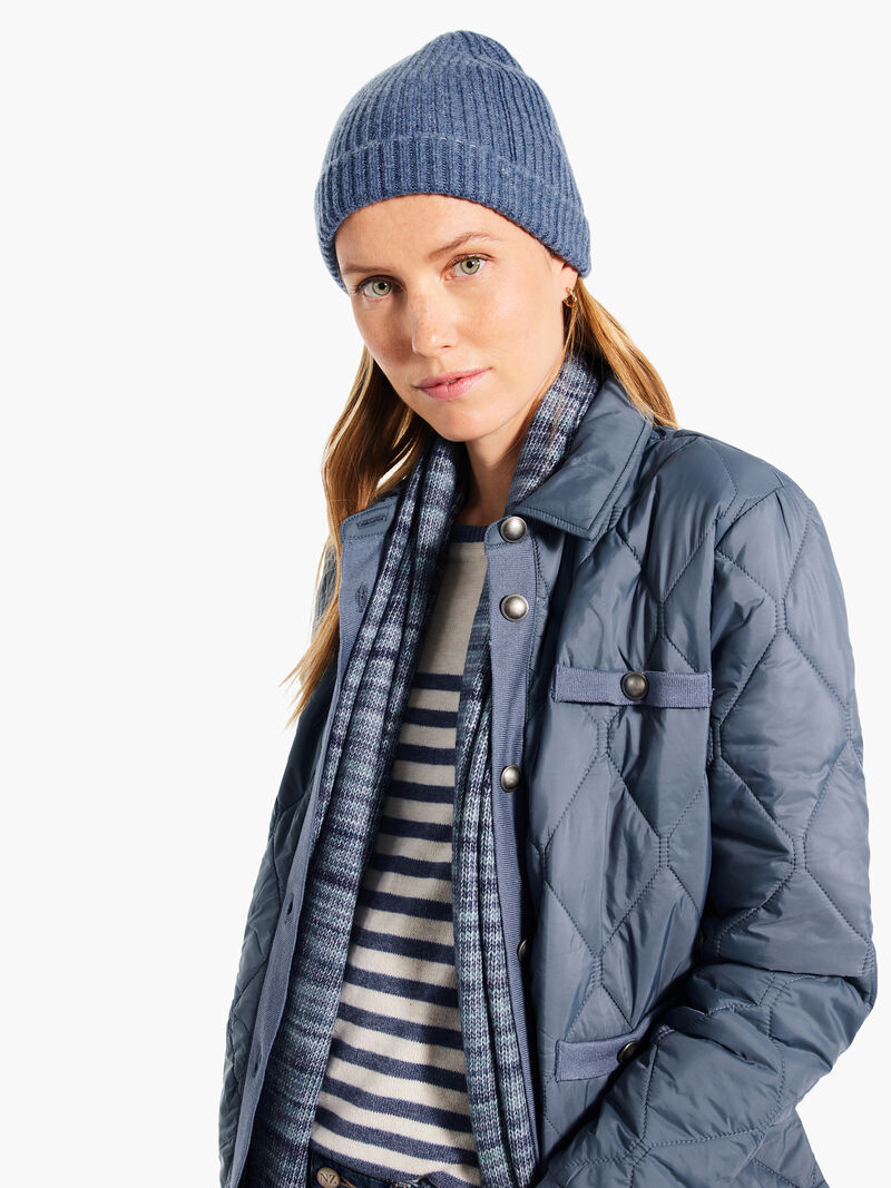 Woman Wears Knit Trim Puffer Jacket image number 4