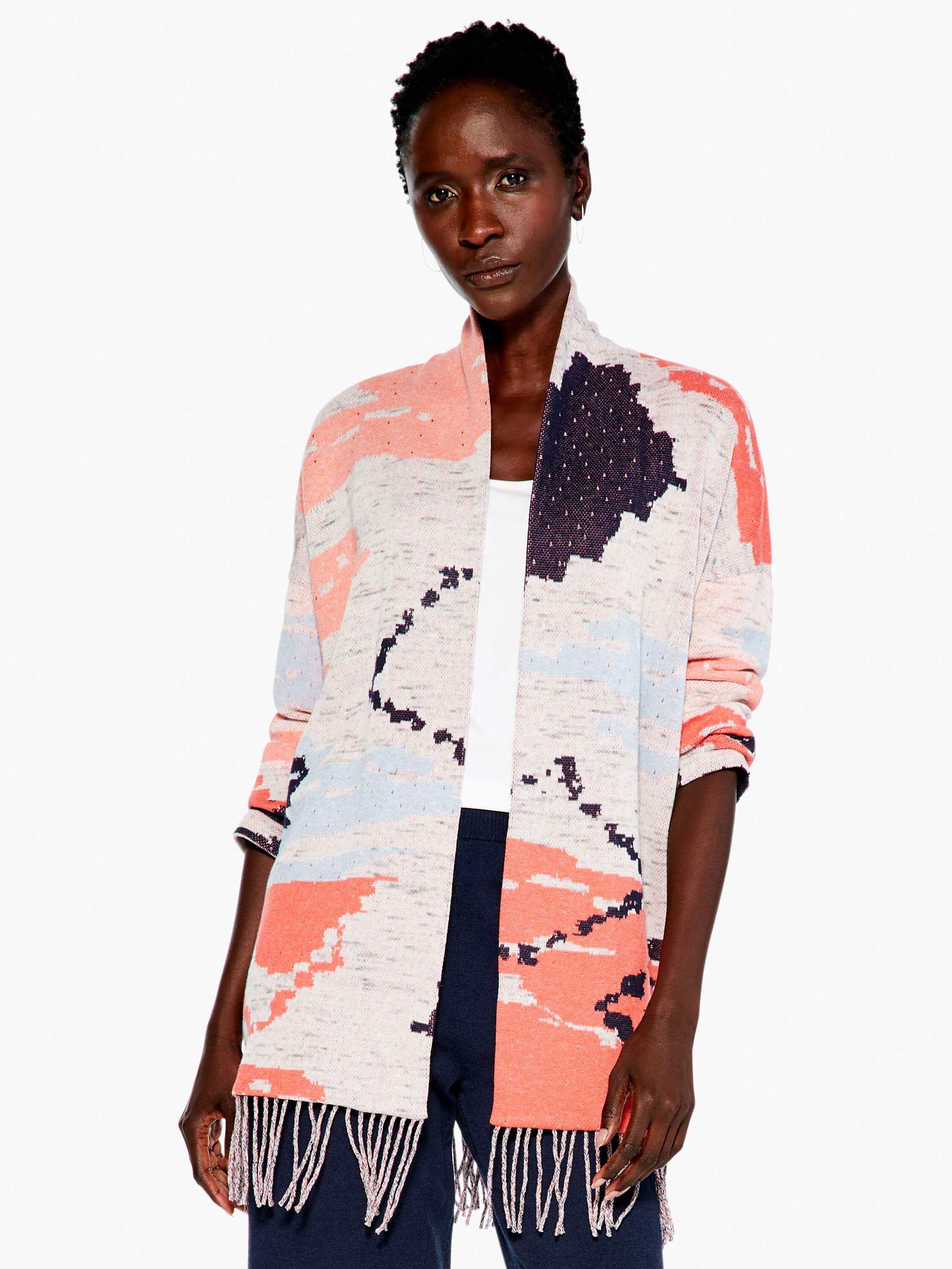 Fringe cardigan deals jacket