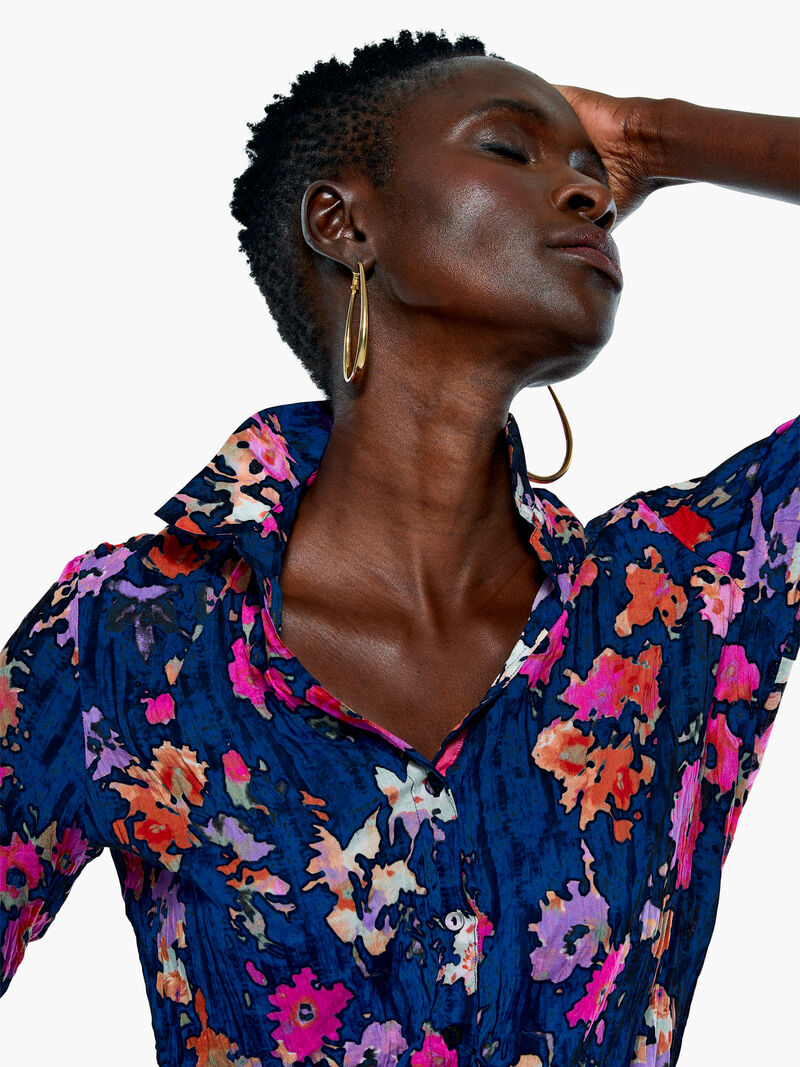 
                    Glowing Blossoms Crinkle Top