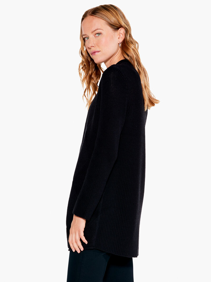 Woman Wears Subtle Stitch Cardigan image number 1