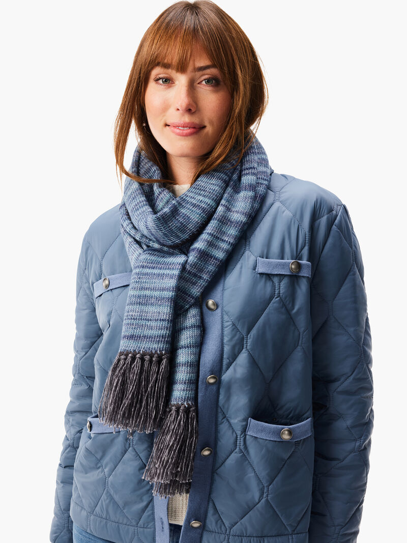Woman Wears Spacedye Fringe Scarf image number 1