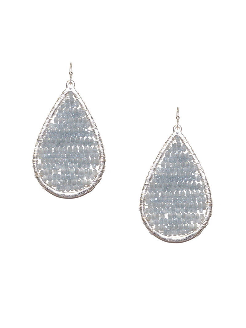 Woman Wears Marlyn Schiff Beaded Crystal Earring image number 0
