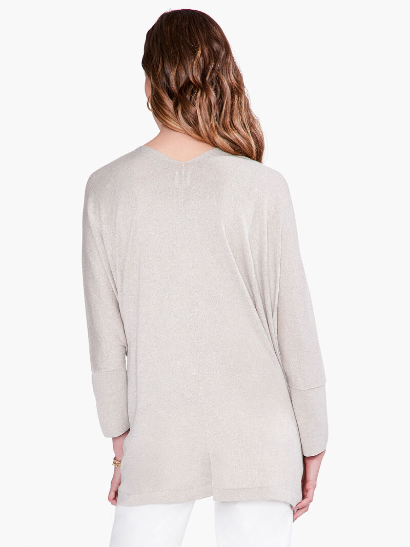 Woman Wears Lurex Cover Up Cardigan image number 2