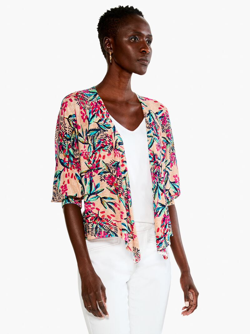 Woman Wears Cherry Blossom Cardigan image number 1