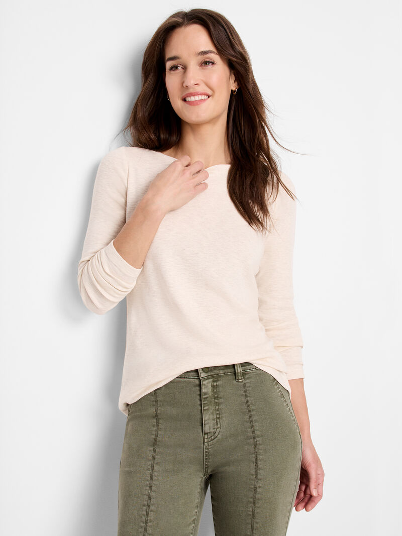 Woman Wears NZT Bracelet Sleeve Boat Tee image number 0