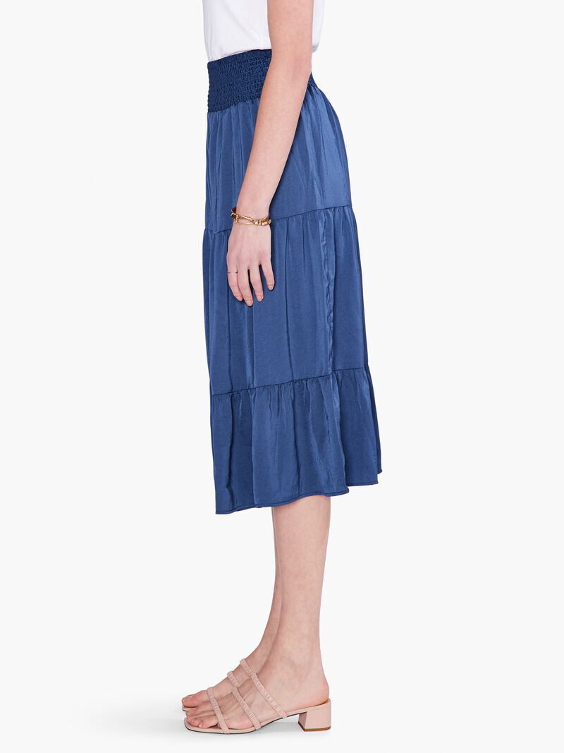 Woman Wears Soft Drape Tiered Skirt image number 1