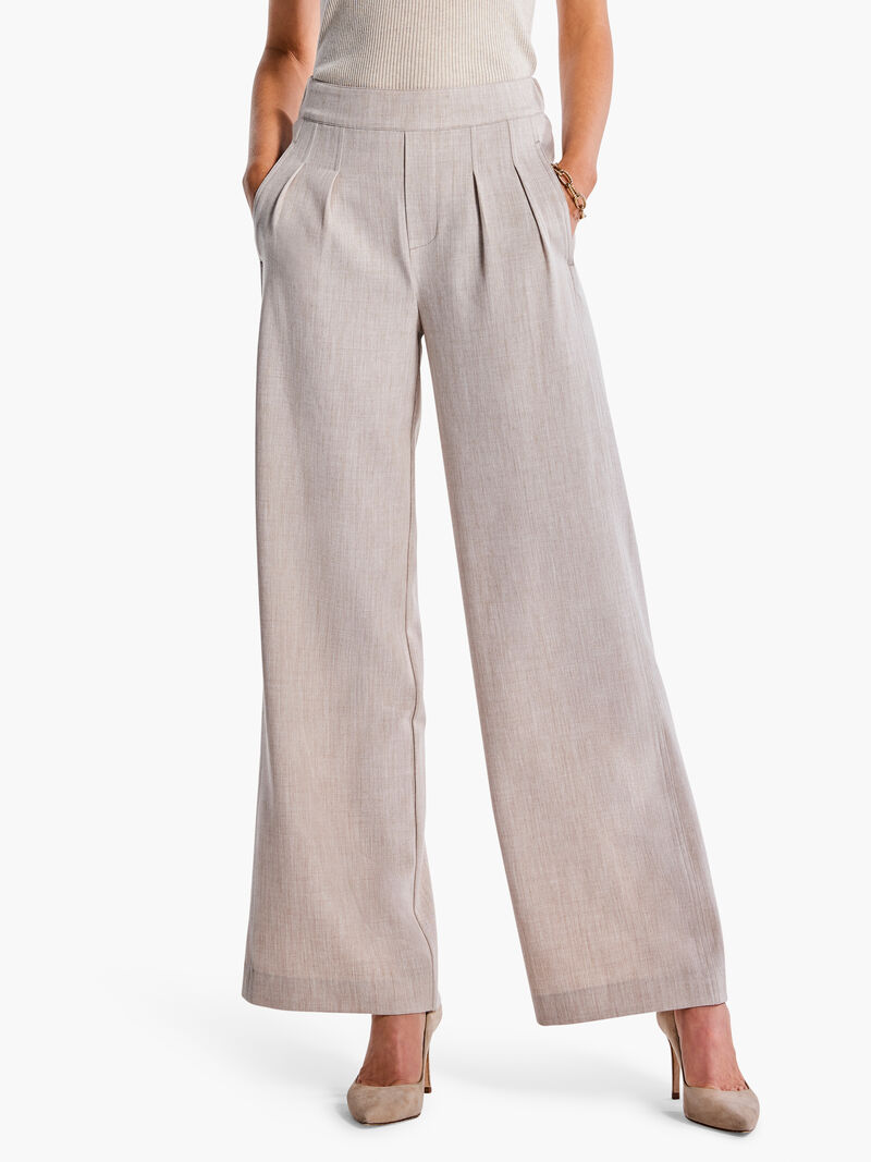 Woman Wears 31" Bi-Stretch Twill Wide-Leg Pant image number 0