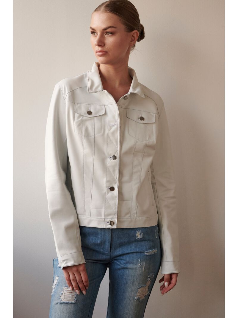 JKT NYC Alexa Burnished Leather No Fringe Jacket