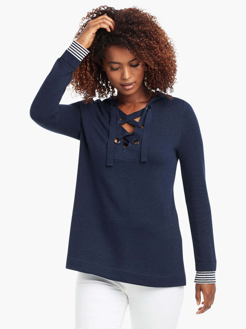 
                    Lace Up Hoodie