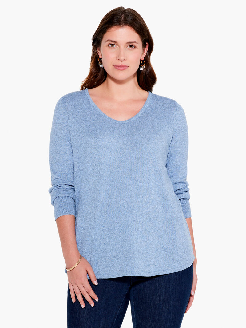 Woman Wears Vital V Neck Sweater image number 0