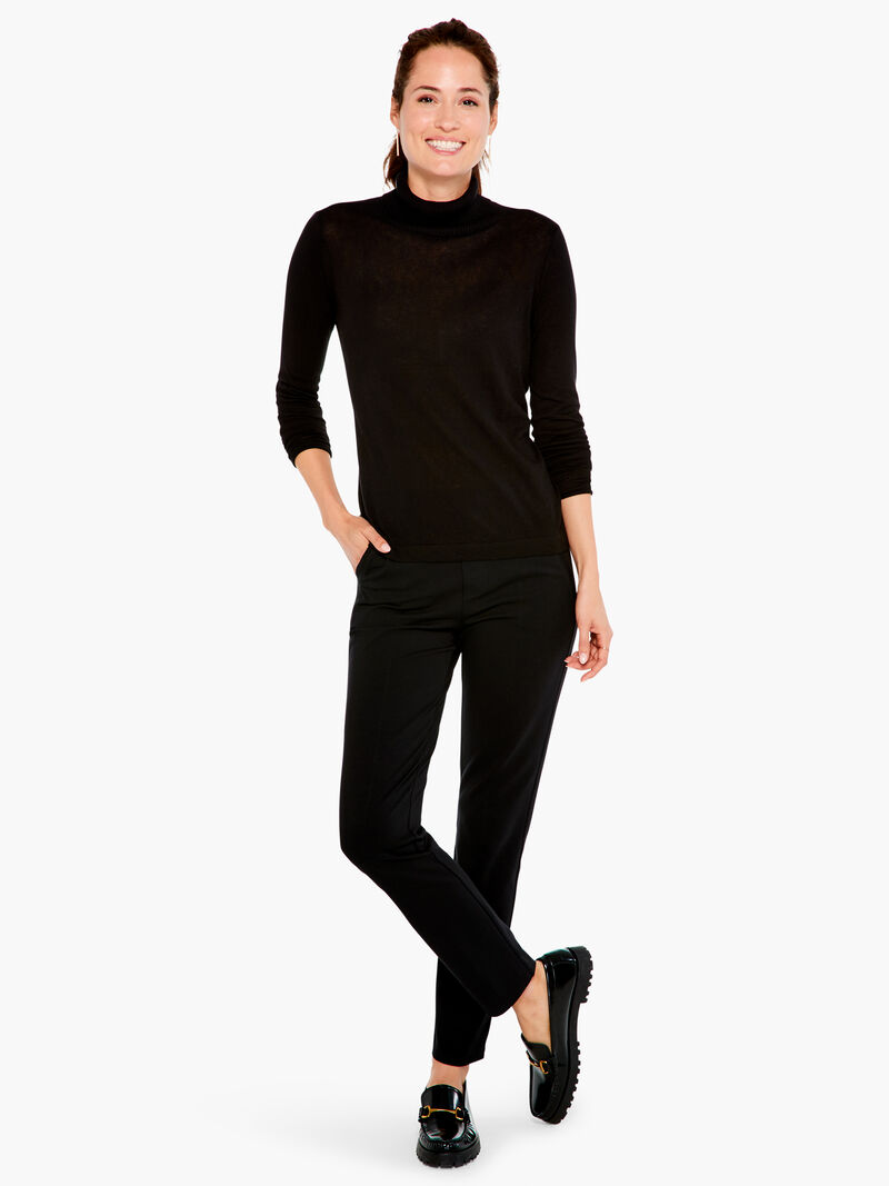 Woman Wears Perfect Knit Slim Trouser image number 3