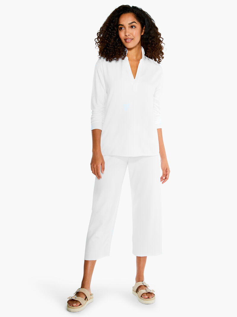 Woman Wears French Terry Polo image number 3