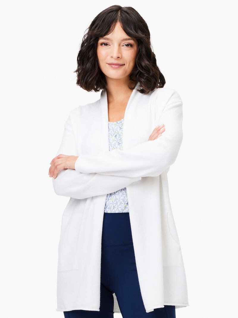 Woman Wears Cool Down Open Front Cardigan image number 0