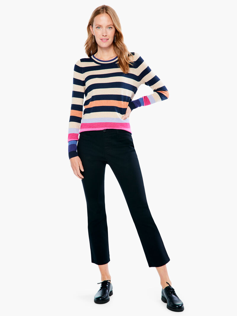 Woman Wears Jewel Stripes Vital Sweater image number 4