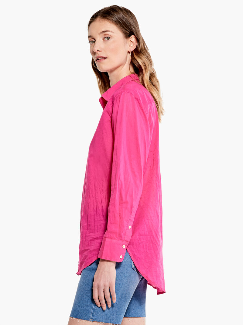Woman Wears Cotton Boyfriend Shirt image number 2