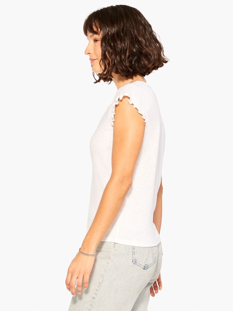 NZT Short Sleeve Scoop Lettuce Edge Tee