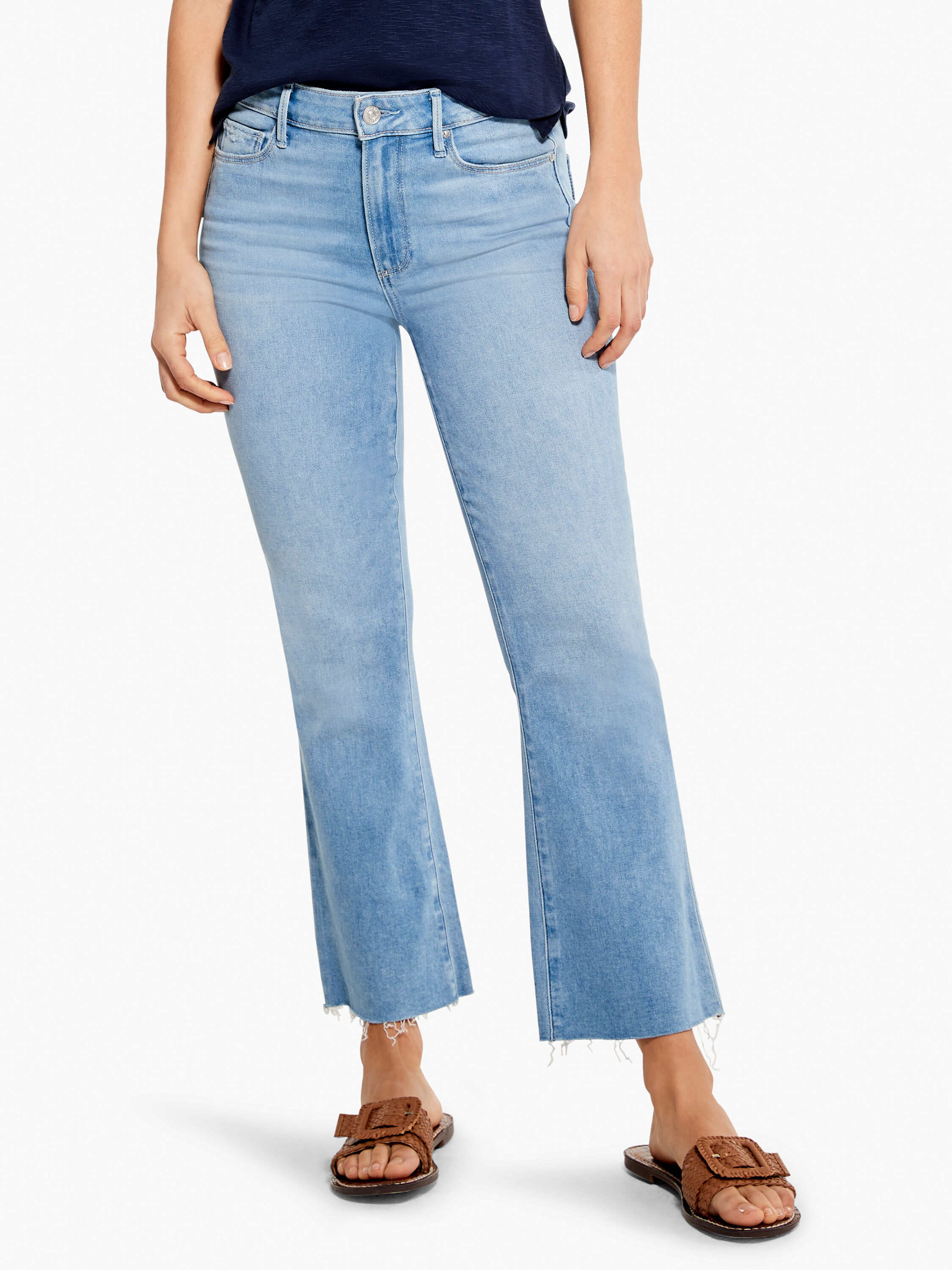 Paige Women s Colette Crop Flare Raw Hem