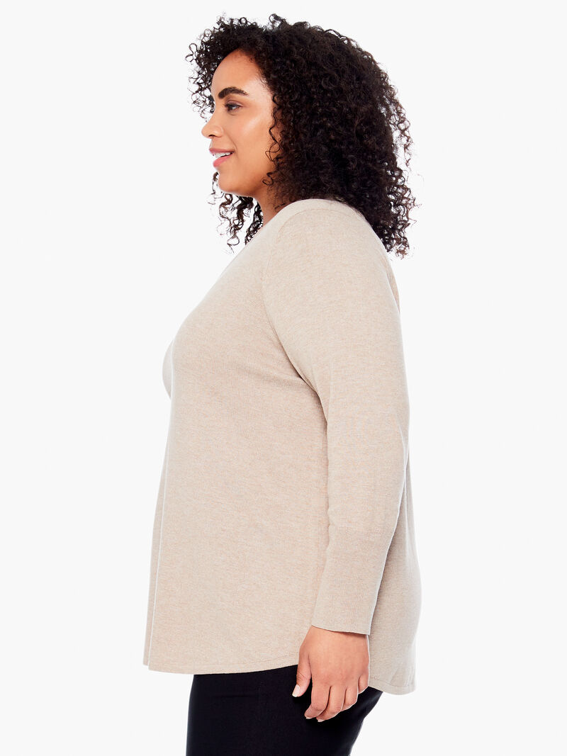 Woman Wears Vital V Neck Sweater image number 1