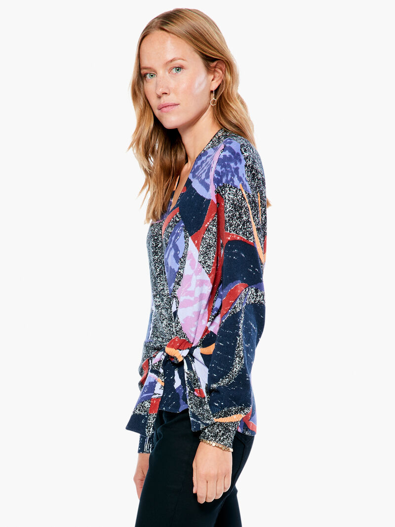 Woman Wears Falling Petals Vital Wrap Sweater image number 2