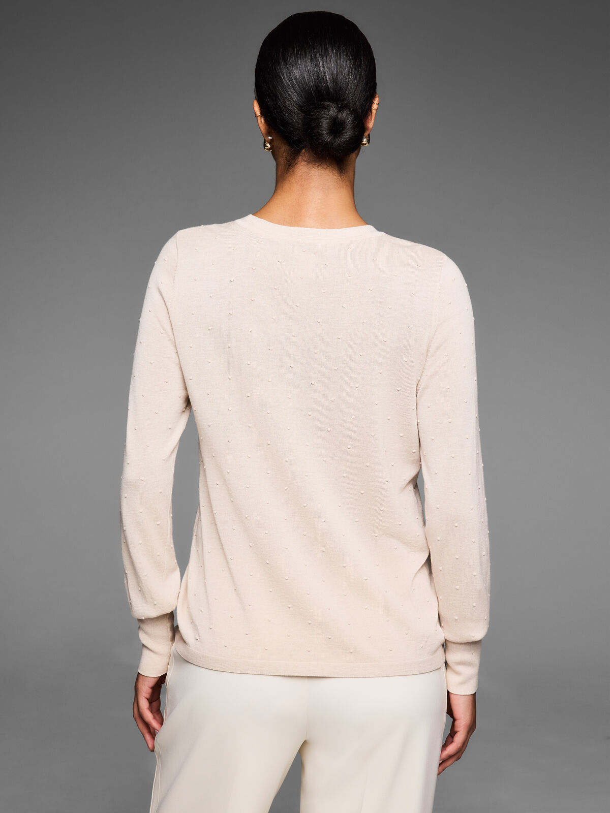 Gold Label Silk Blend Dotty Texture Sweater