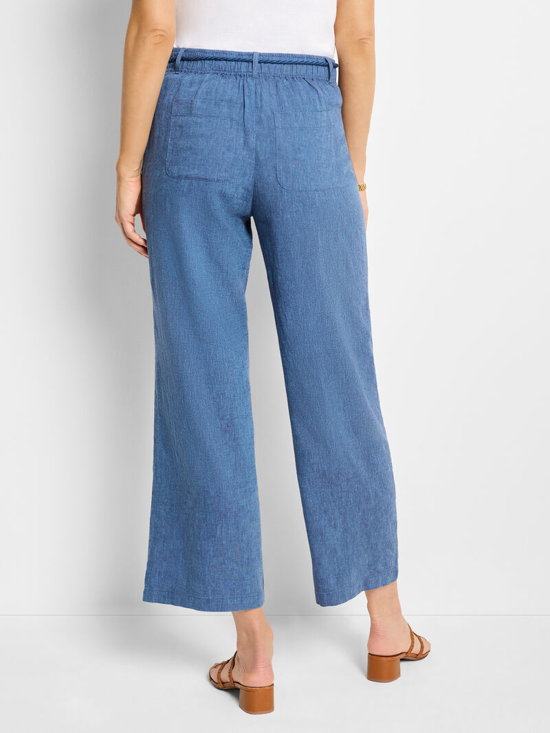 Woman Wears 26" Rumba Linen Rope Belt Pant image number 3