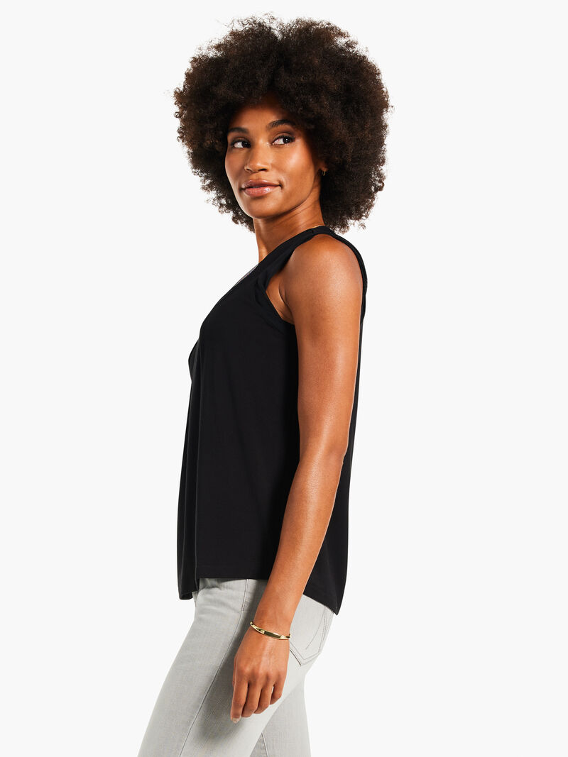 Woman Wears Date Night Drape Tank image number 1