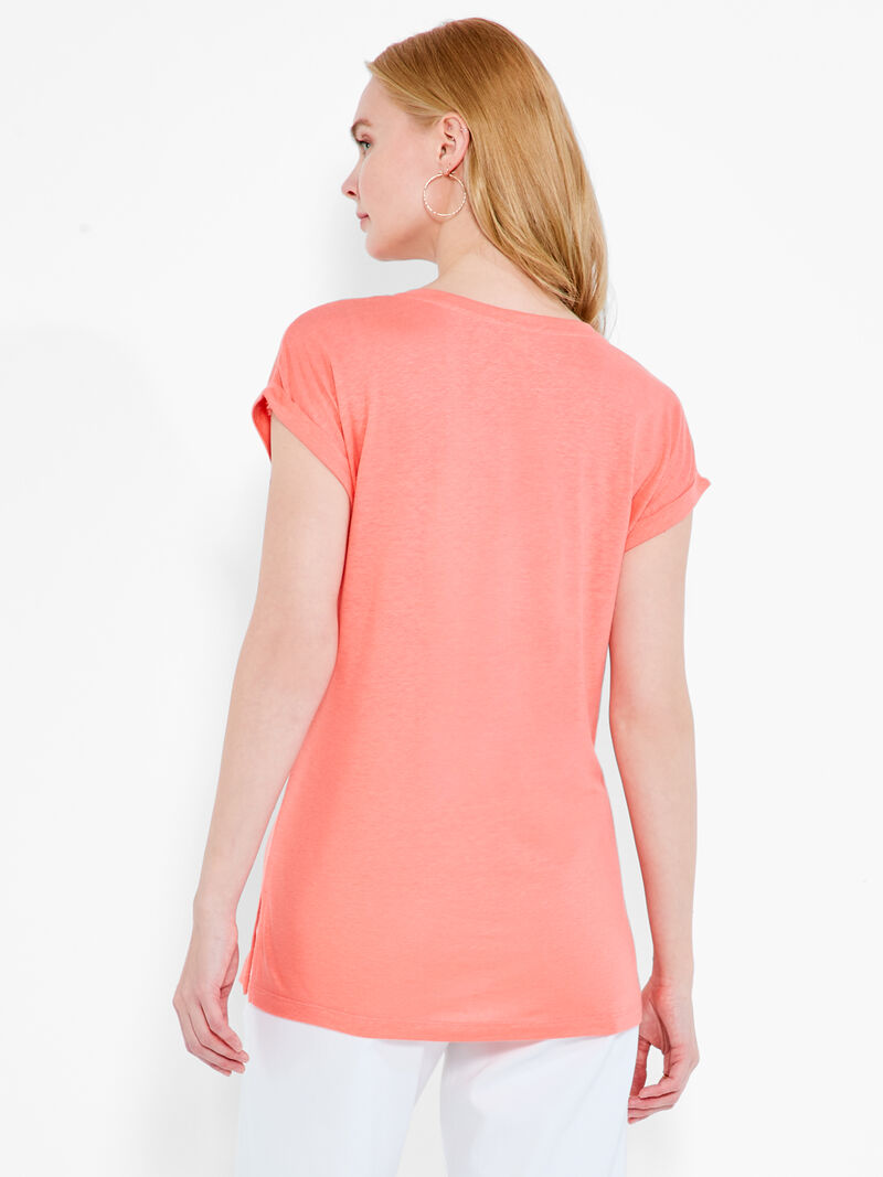 Woman Wears NZT Short Sleeve V Tee image number 2