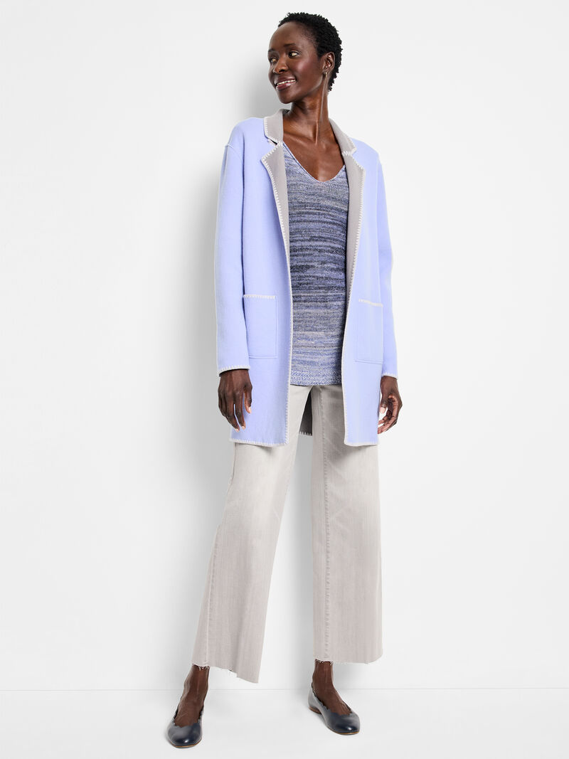 Woman Wears Cool Nights Reversible Knit Jacket image number 3
