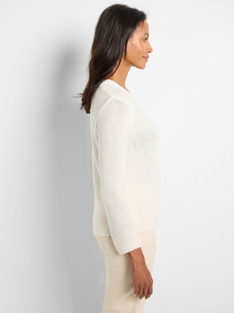 Woman Wears Crimpy Cord Sweater image number 3