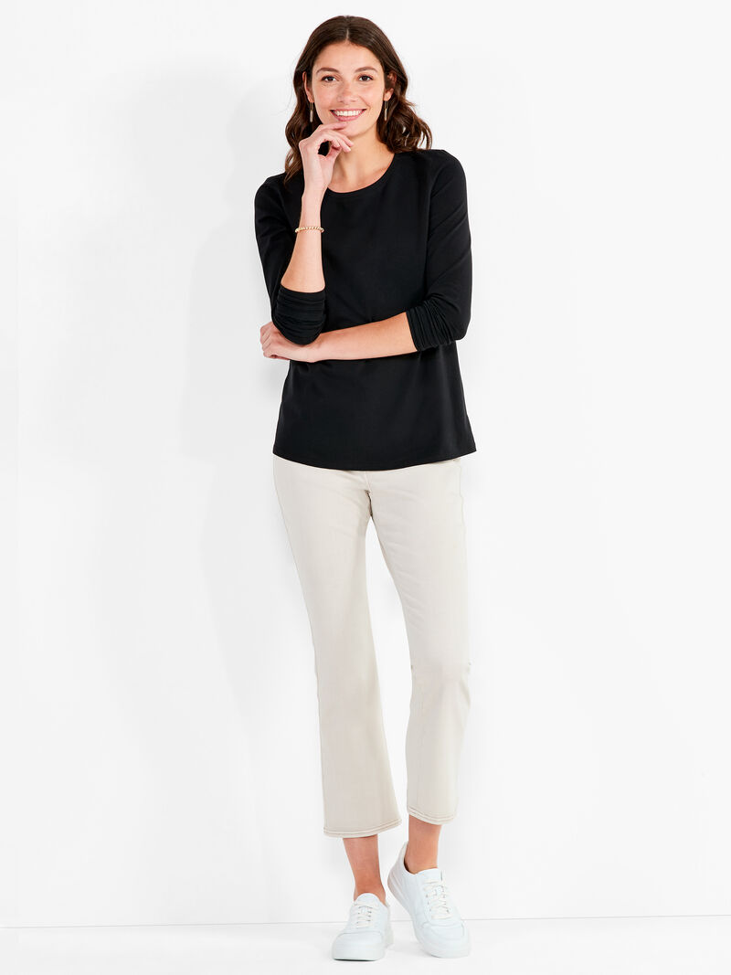 Woman Wears NZT Long Sleeve Crew Tee image number 3