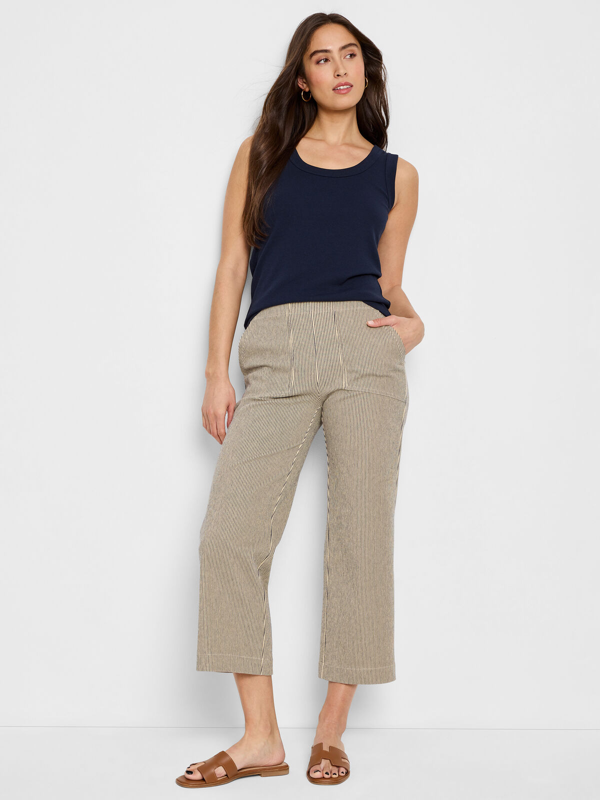 All Day Stripe Wide-Leg Jeans