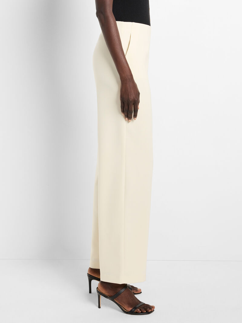 Woman Wears 31" Stretch Knit Suiting Lenox Wide-Leg Pant image number 4