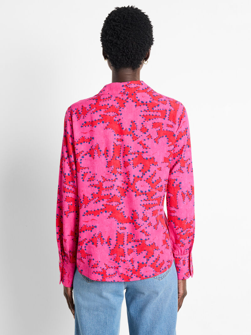 Woman Wears Clashy Petals Poet Blouse image number 3
