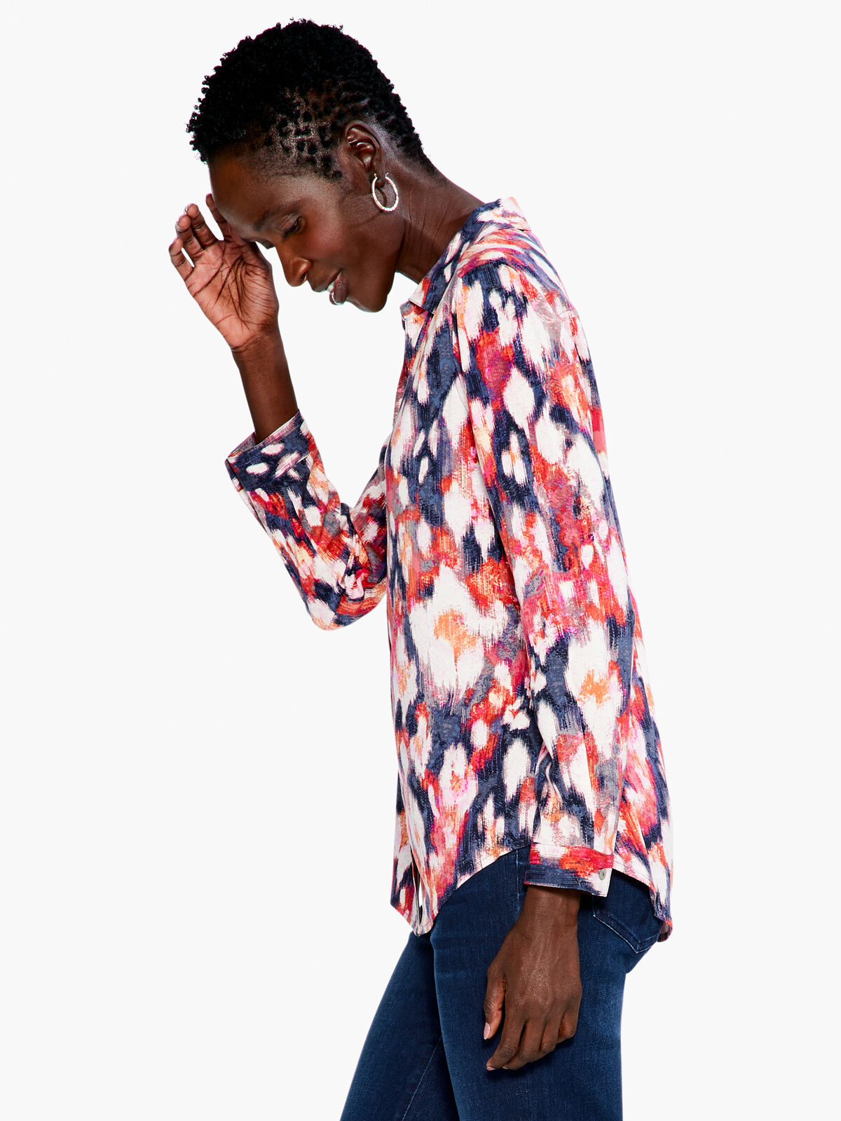 Floral Ikat Live In Shirt