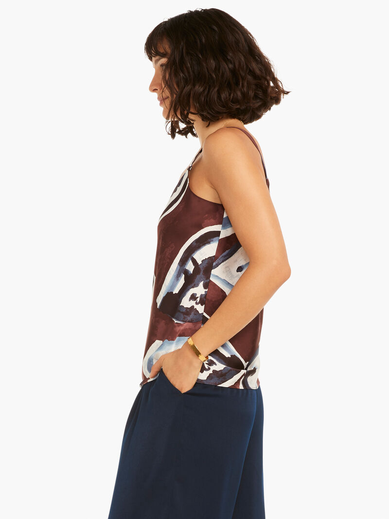 Woman Wears Watercolor Vines Tank image number 1