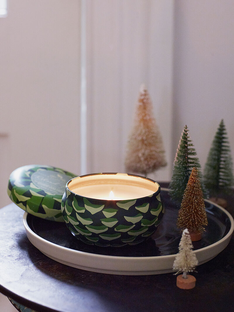 Woman Wears SP Factory - Roland Pine 6 Oz Large Tin Soy Candle image number 3