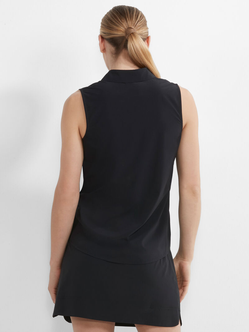 Woman Wears Tech Stretch Collared Tank image number 2