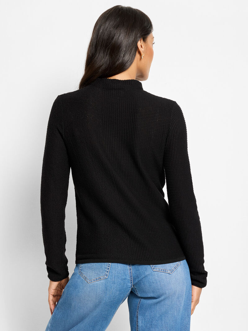 Woman Wears Pixel Knit Sweater image number 3