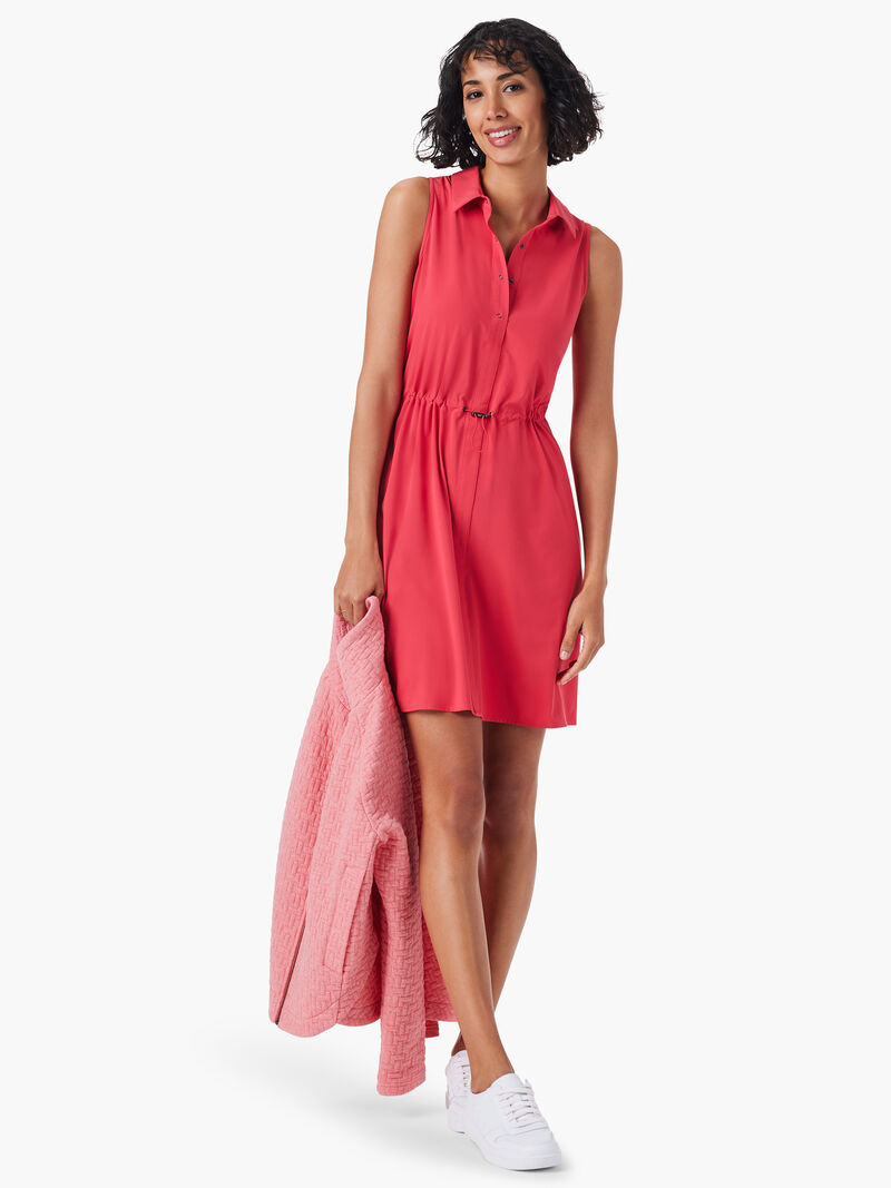Woman Wears Tech Stretch Collared Dress image number 2