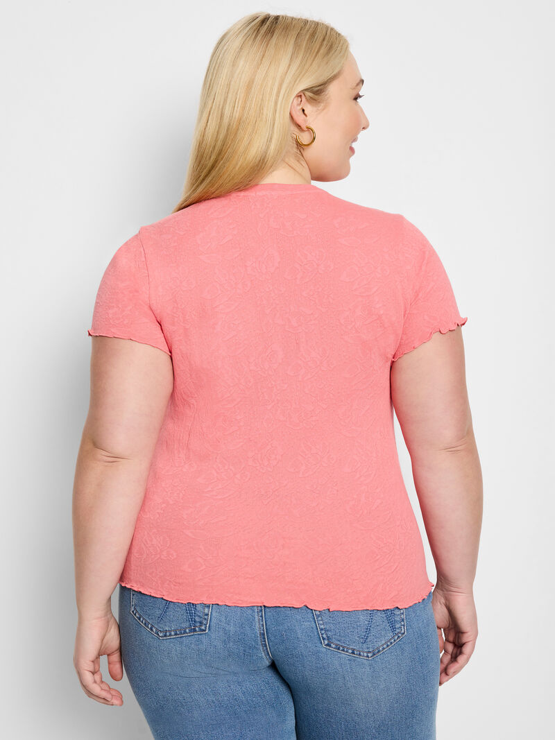 Woman Wears NZT Lace Knit T-Shirt image number 2