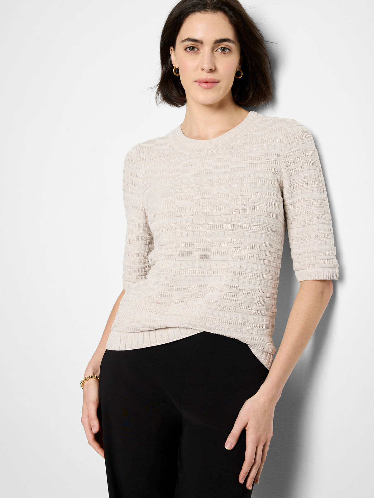 Textured Sweater Tee
