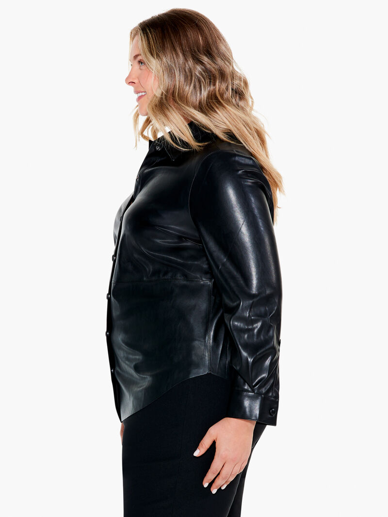 Faux Leather Shirt