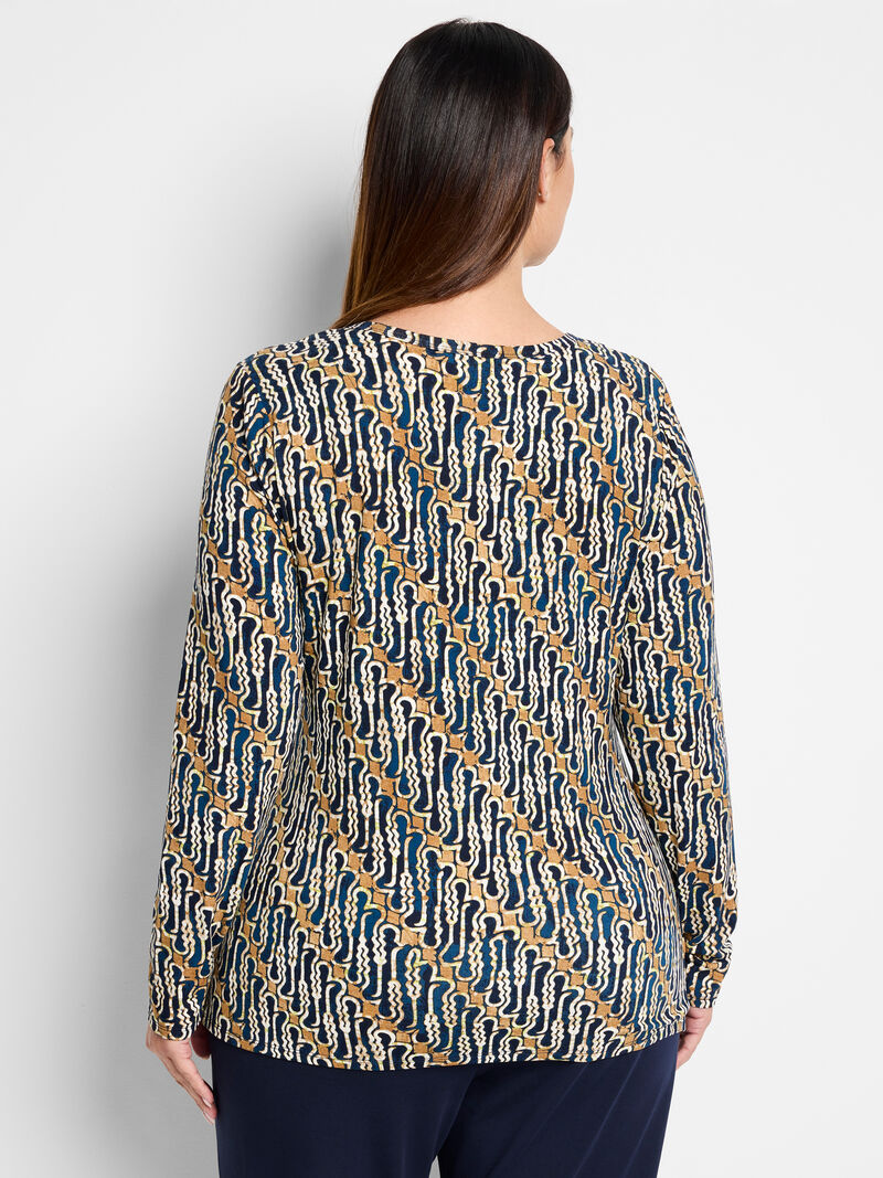 Woman Wears Vintage Batik Drape Top image number 3