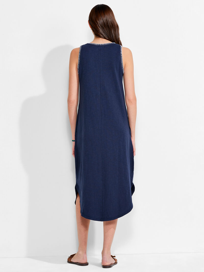 Woman Wears NZT Scoop Neck Stitch Tank Dress image number 2